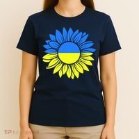 Sunflower Of Peace Ukraine Strong Vyshyvanka T-Shirt thumb 4