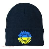 Sunflower Of Peace Ukraine Strong Vyshyvanka Beanie thumb 0