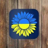 Sunflower Of Peace Ukraine Strong Vyshyvanka Coaster thumb 0