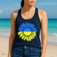 Sunflower Of Peace Ukraine Strong Vyshyvanka Women's Tank Top thumb 2