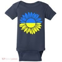 Sunflower Of Peace Ukraine Strong Vyshyvanka Baby Bodysuit thumb 0