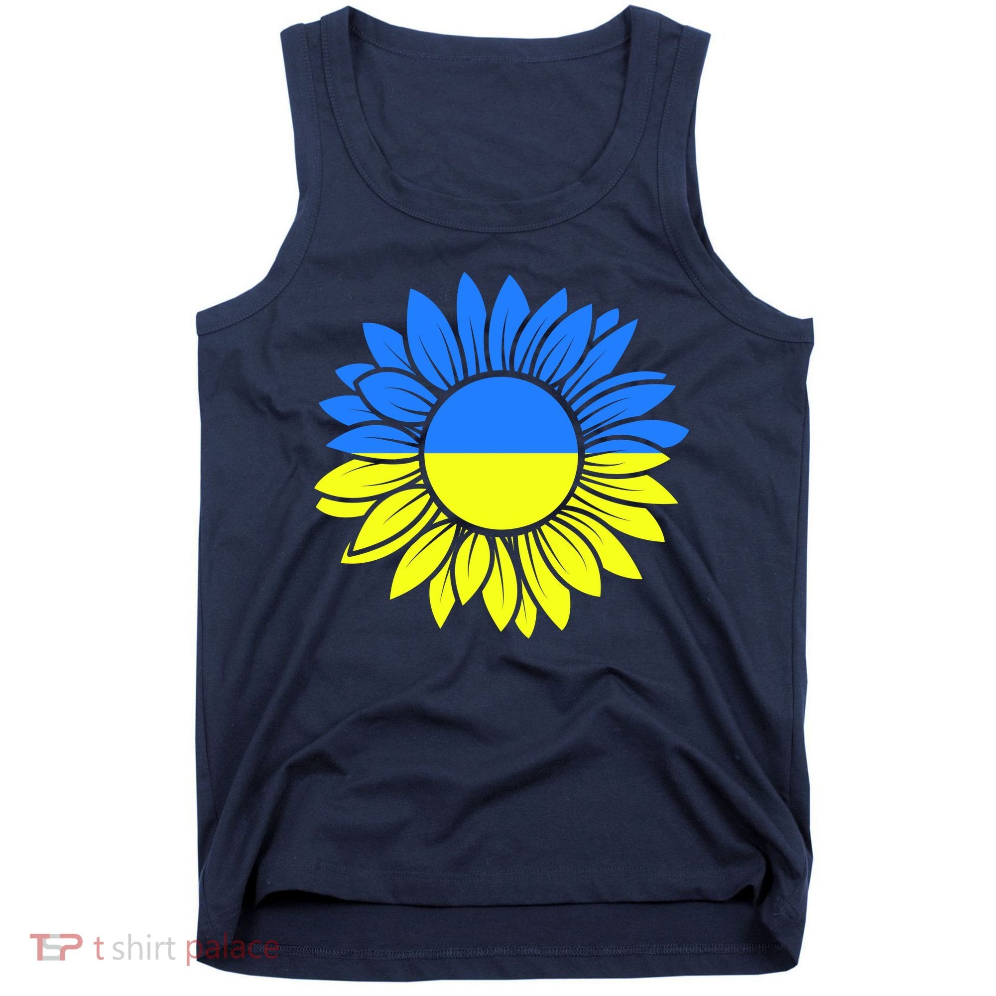 Sunflower Of Peace Ukraine Strong Vyshyvanka Tank Top