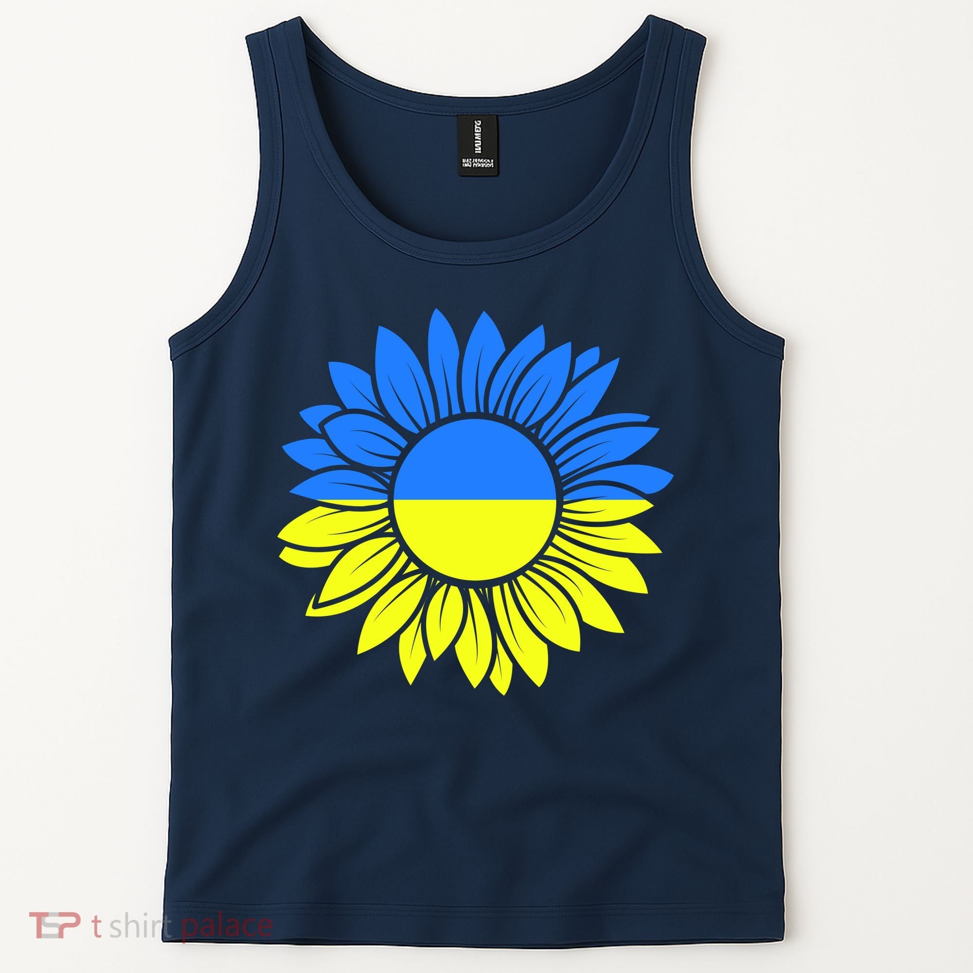 Sunflower Of Peace Ukraine Strong Vyshyvanka Tank Top
