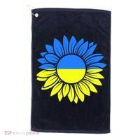 Sunflower Of Peace Ukraine Strong Vyshyvanka Golf Towel thumb 0