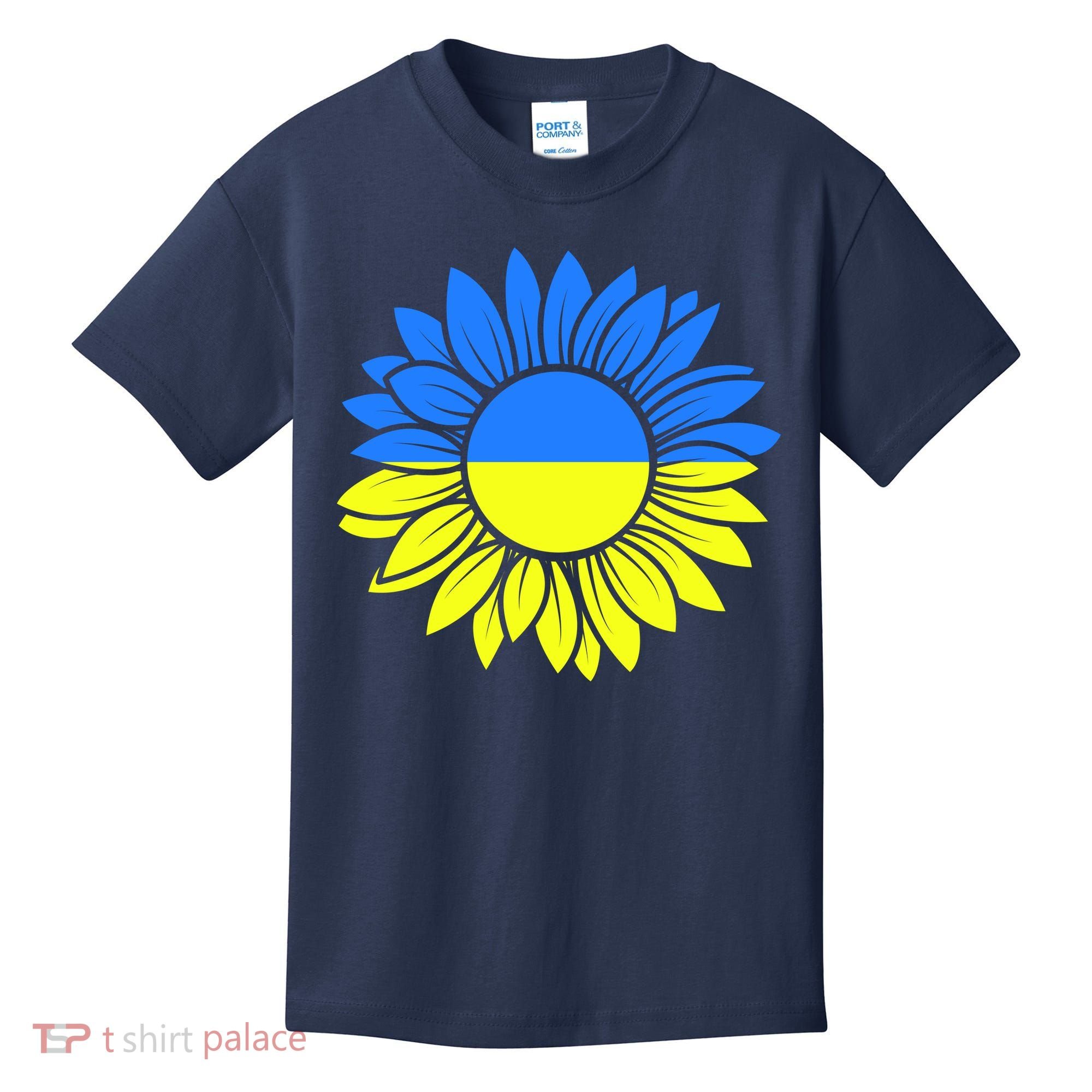 Sunflower Of Peace Ukraine Strong Vyshyvanka Kids T-Shirt