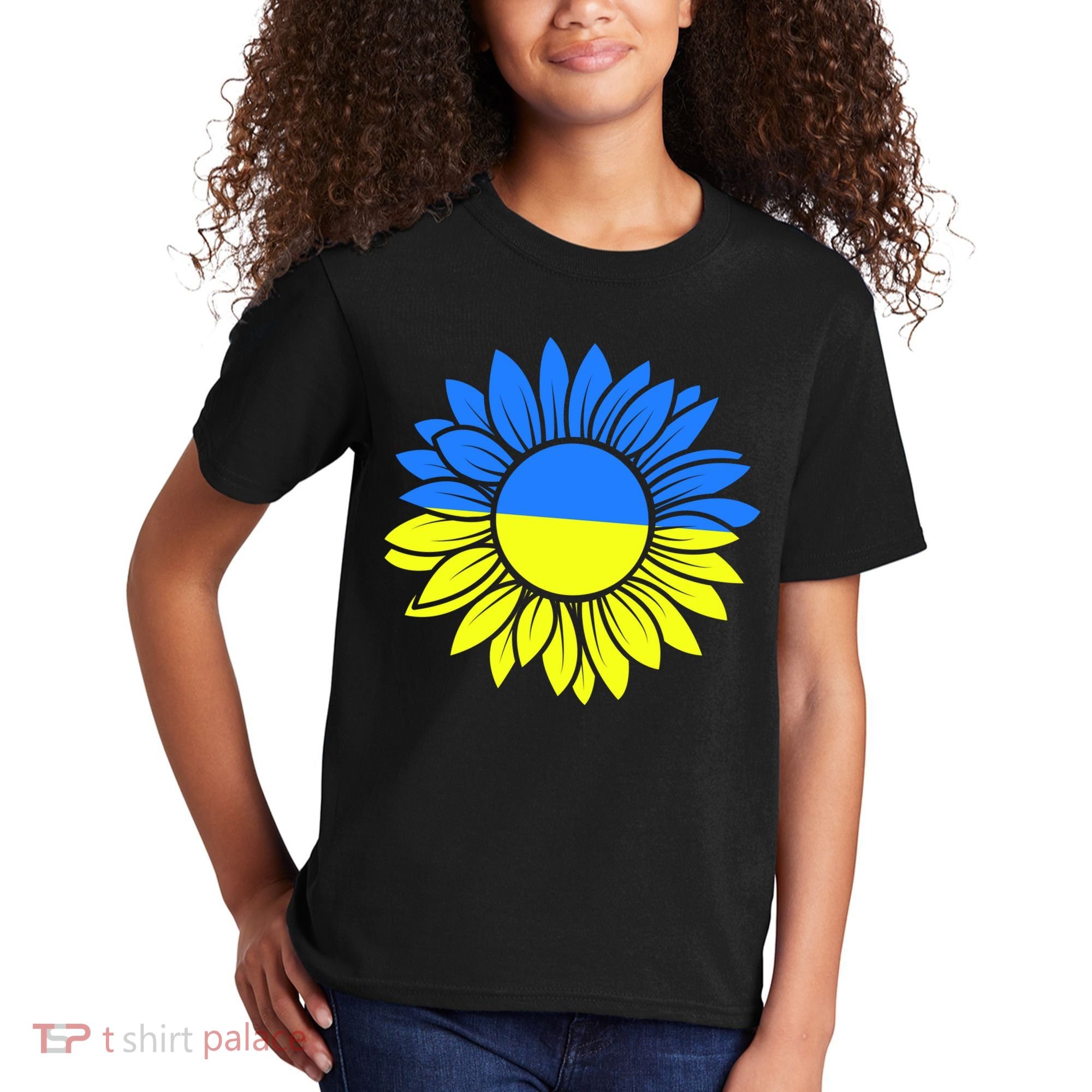 Sunflower Of Peace Ukraine Strong Vyshyvanka Kids T-Shirt