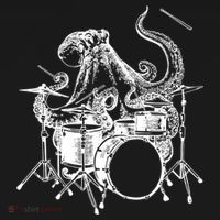 Seembo Octopus Playing Drums Drummer Drumming Musician Band Gift Bucket Hat thumb 4