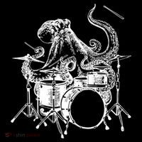 Seembo Octopus Playing Drums Drummer Drumming Musician Band Gift Women's Hoodie thumb 2