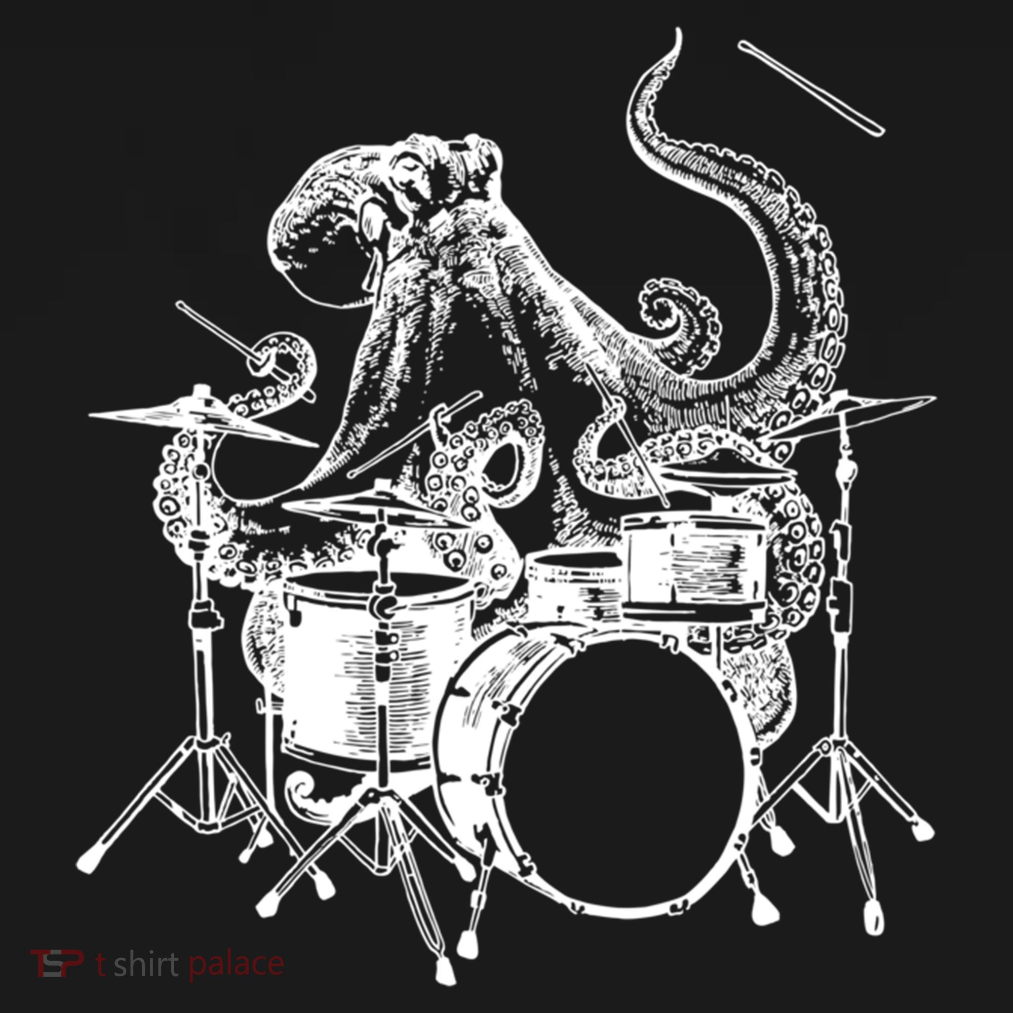 Seembo Octopus Playing Drums Drummer Drumming Musician Band Gift Ornament