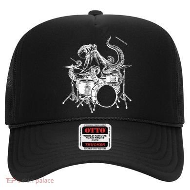 Seembo Octopus Playing Drums Drummer Drumming Musician Band Gift Hat