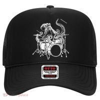 Seembo Octopus Playing Drums Drummer Drumming Musician Band Gift Hat thumb 0