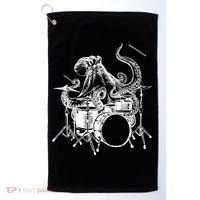 Seembo Octopus Playing Drums Drummer Drumming Musician Band Gift Golf Towel thumb 0