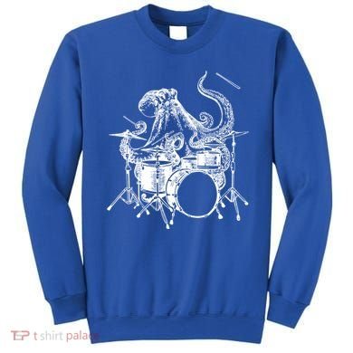 Seembo Octopus Playing Drums Drummer Drumming Musician Band Gift Sweatshirt