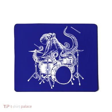 Seembo Octopus Playing Drums Drummer Drumming Musician Band Gift Mousepad