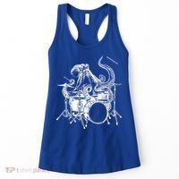 Seembo Octopus Playing Drums Drummer Drumming Musician Band Gift Women's Tank Top thumb 0