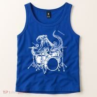 Seembo Octopus Playing Drums Drummer Drumming Musician Band Gift Tank Top thumb 2