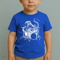 Seembo Octopus Playing Drums Drummer Drumming Musician Band Gift Toddler T-Shirt thumb 2
