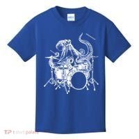 Seembo Octopus Playing Drums Drummer Drumming Musician Band Gift Kids T-Shirt thumb 0