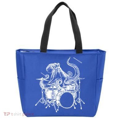 Seembo Octopus Playing Drums Drummer Drumming Musician Band Gift Tote Bag