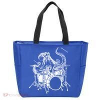Seembo Octopus Playing Drums Drummer Drumming Musician Band Gift Tote Bag thumb 0