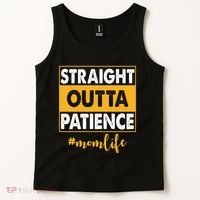 Straight Outta Patience Mom Life Funny Tank Top thumb 2