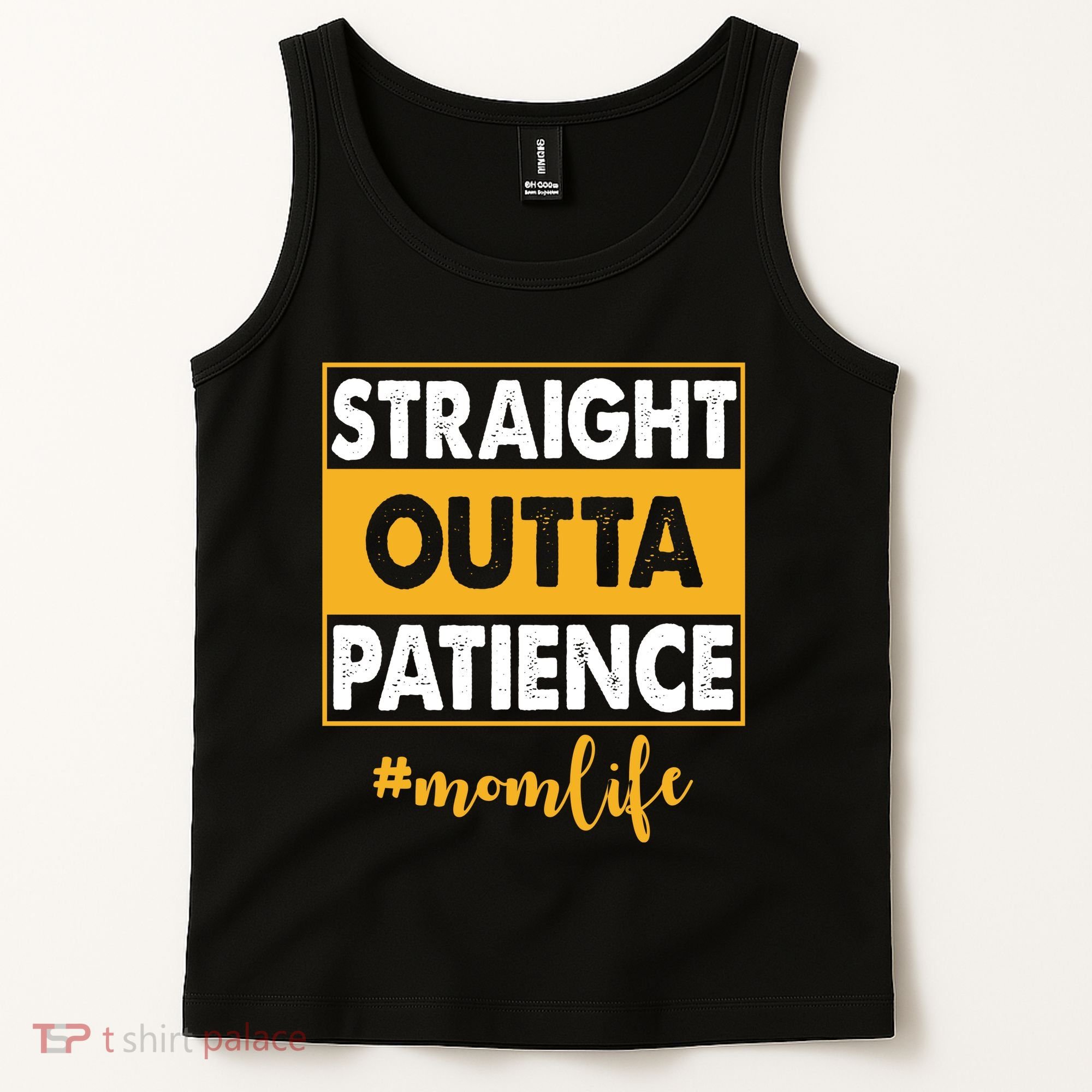 Straight Outta Patience Mom Life Funny Tank Top
