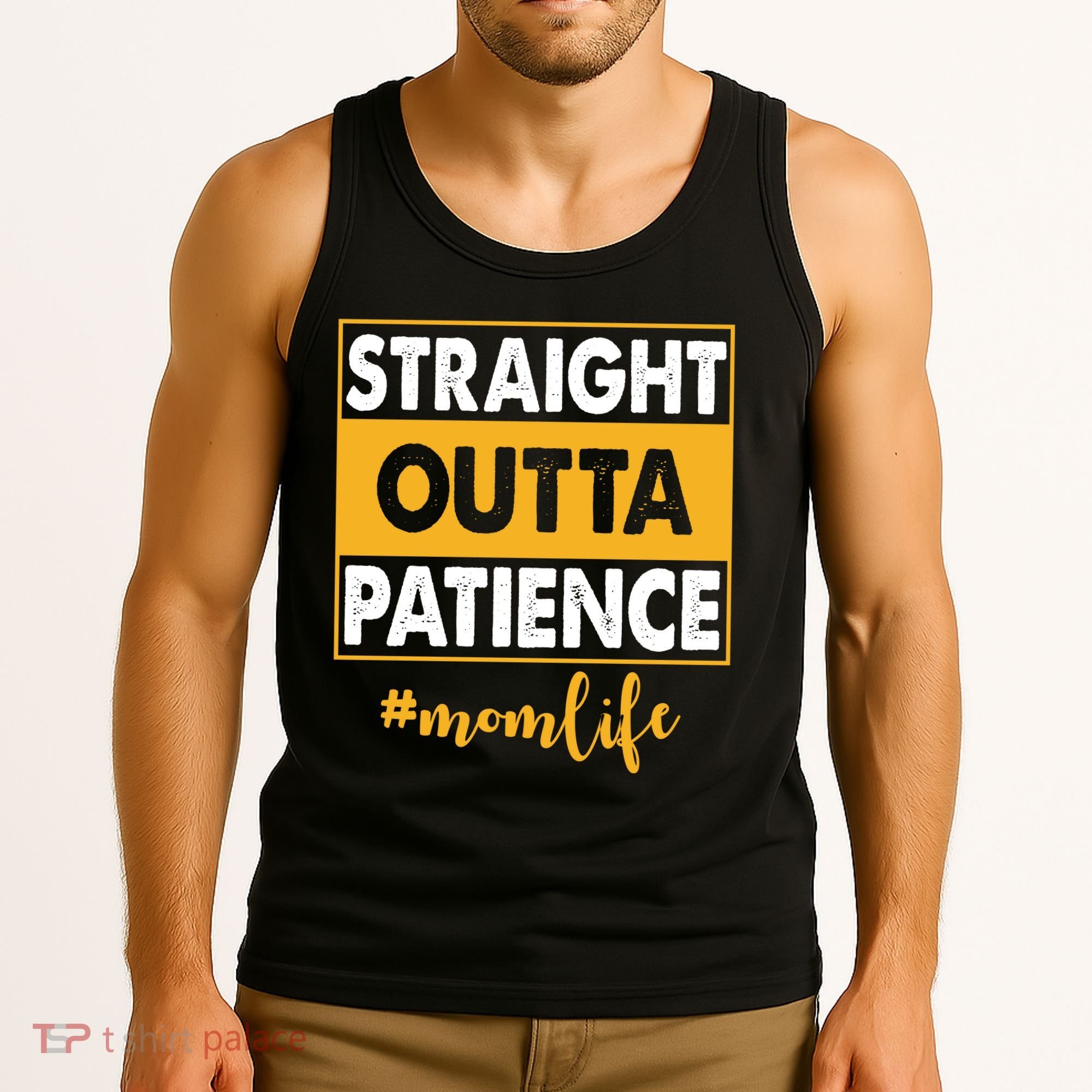 Straight Outta Patience Mom Life Funny Tank Top