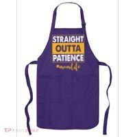 Straight Outta Patience Mom Life Funny Apron thumb 0