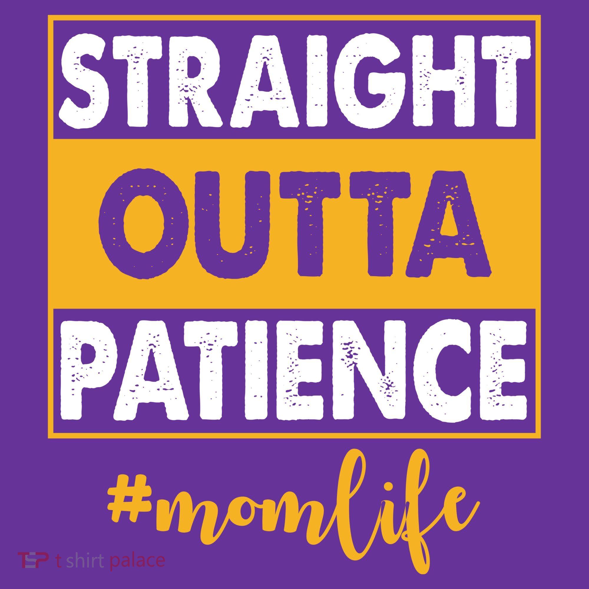 Straight Outta Patience Mom Life Funny Apron