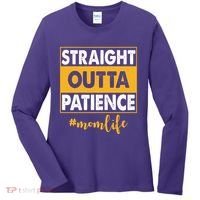 Straight Outta Patience Mom Life Funny Women's Long Sleeve Shirt thumb 0