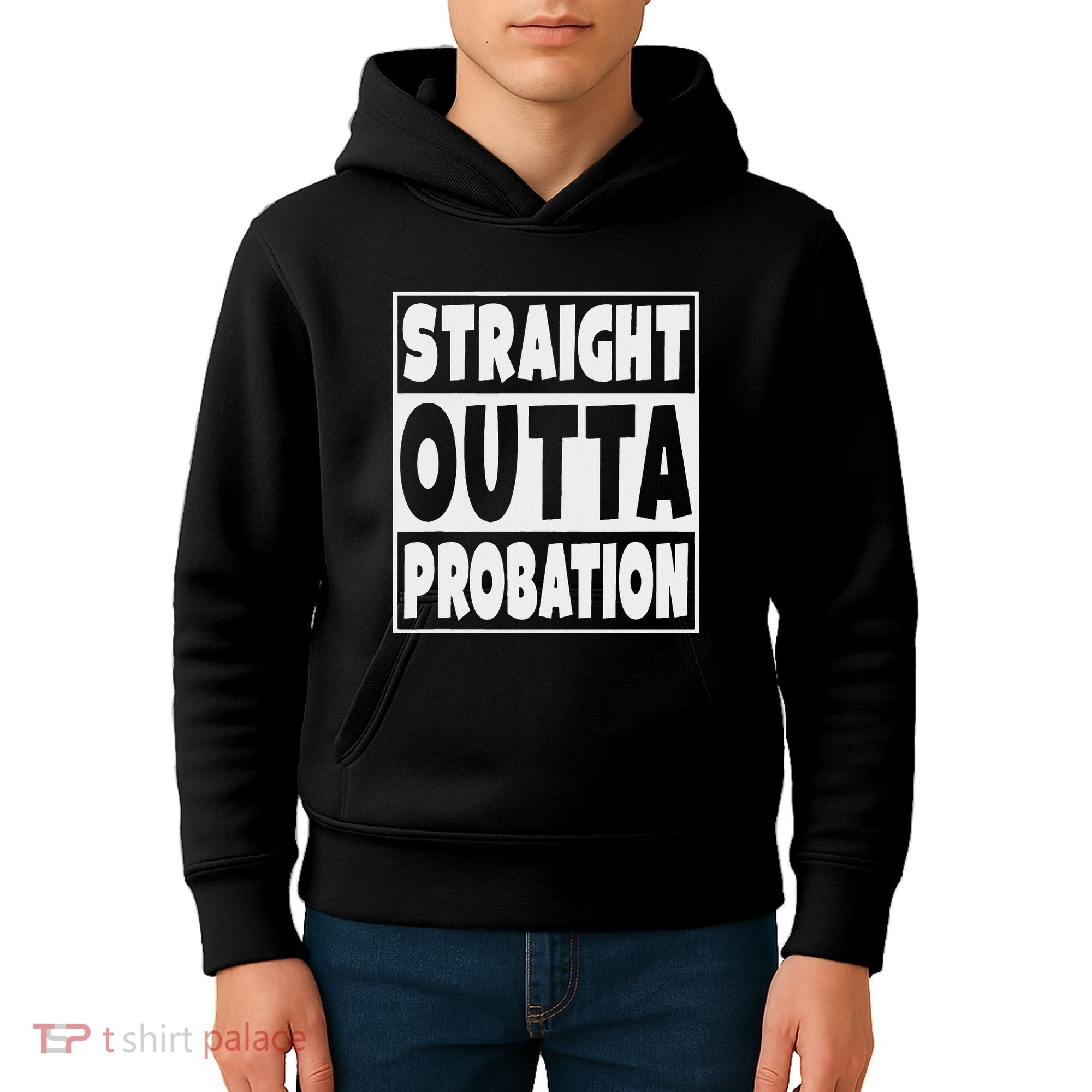 Straight Outta Probation Kids Hoodie