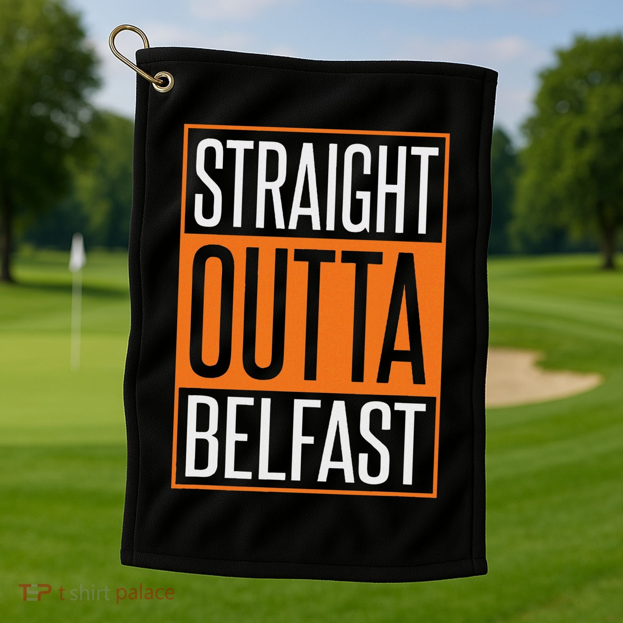 Straight Outta Preschool Pre School Graduation Funny Cool Golf Towel