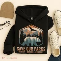 Save Our Parks Resist National Park Protect Alt Us Parks Hoodie thumb 4
