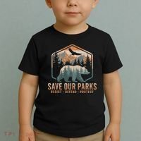 Save Our Parks Resist National Park Protect Alt Us Parks Toddler T-Shirt thumb 2