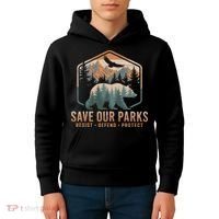 Save Our Parks Resist National Park Protect Alt Us Parks Kids Hoodie thumb 4