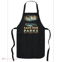 Save Our Parks Resist National Park Protect ALT US Retro Apron thumb 0