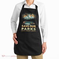 Save Our Parks Resist National Park Protect ALT US Retro Apron thumb 2