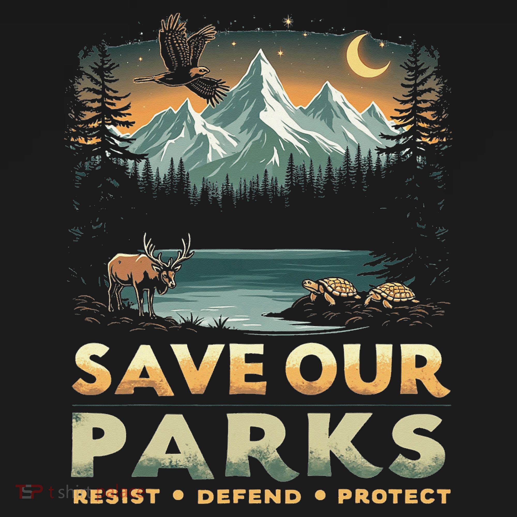Save Our Parks Resist National Park Protect ALT US Retro Apron