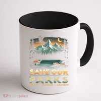 Save Our Parks Resist National Park Protect ALT US Retro Coffee Mug thumb 1