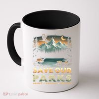 Save Our Parks Resist National Park Protect ALT US Retro Coffee Mug thumb 0