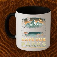 Save Our Parks Resist National Park Protect ALT US Retro Coffee Mug thumb 2