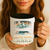 Save Our Parks Resist National Park Protect ALT US Retro Coffee Mug thumb 3