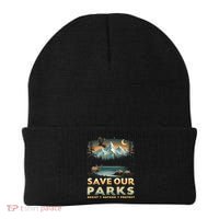 Save Our Parks Resist National Park Protect ALT US Retro Beanie thumb 0