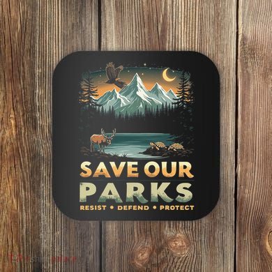 Save Our Parks Resist National Park Protect ALT US Retro Coaster
