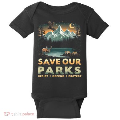 Save Our Parks Resist National Park Protect ALT US Retro Baby Bodysuit