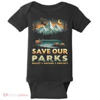 Save Our Parks Resist National Park Protect ALT US Retro Baby Bodysuit thumb 0