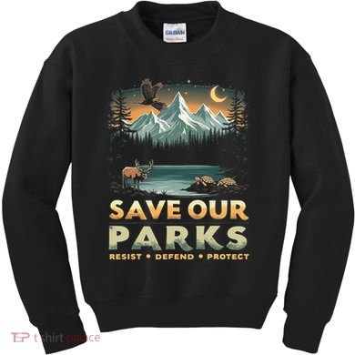 Save Our Parks Resist National Park Protect ALT US Retro Kids Sweatshirt