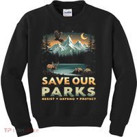 Save Our Parks Resist National Park Protect ALT US Retro Kids Sweatshirt thumb 0