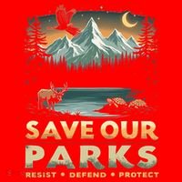 Save Our Parks Resist National Park Protect ALT US Retro Santa Hat thumb 1