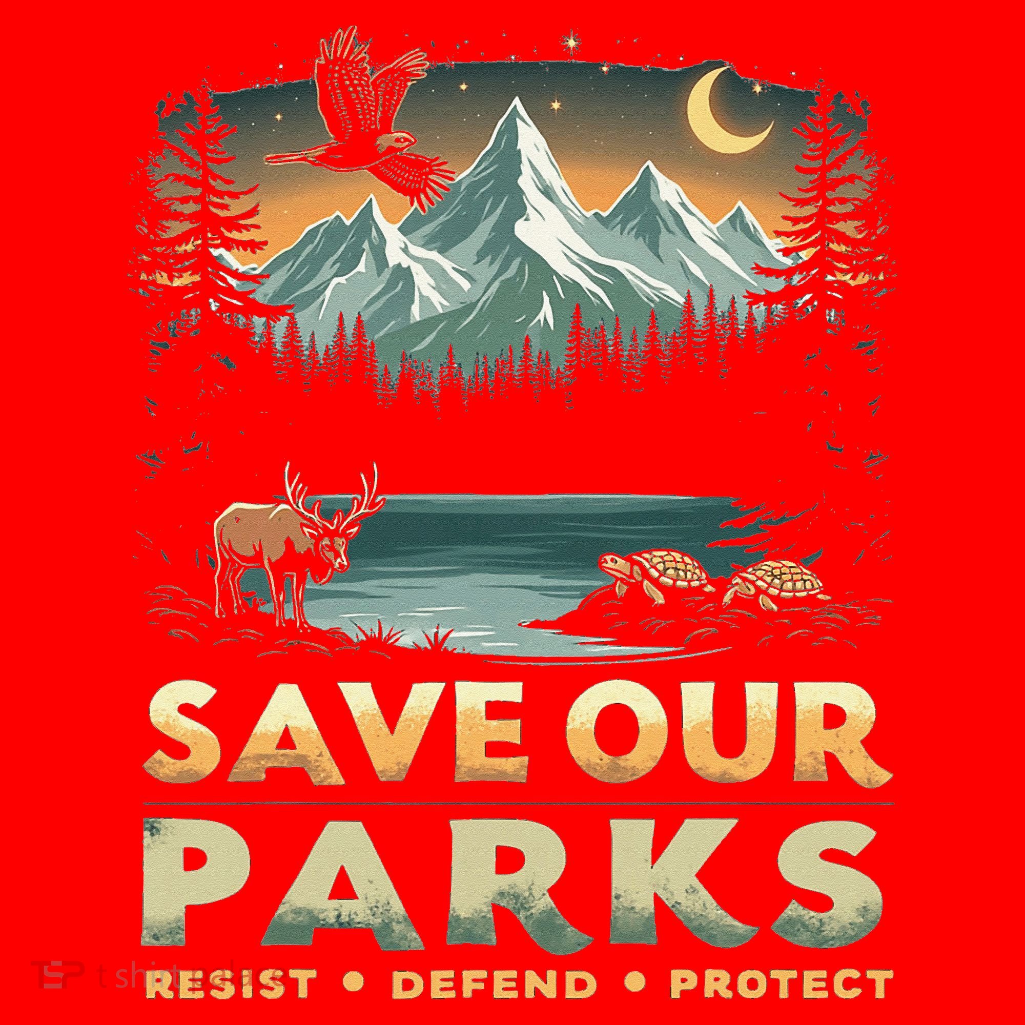 Save Our Parks Resist National Park Protect ALT US Retro Santa Hat